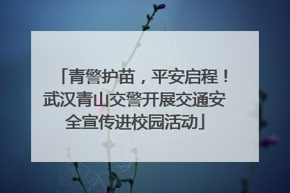 青警护苗，平安启程！武汉青山交警开展交通安全宣传进校园活动