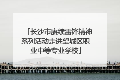 长沙市赓续雷锋精神系列活动走进望城区职业中等专业学校