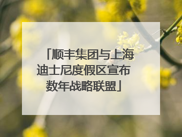 顺丰集团与上海迪士尼度假区宣布数年战略联盟