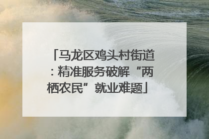 马龙区鸡头村街道：精准服务破解“两栖农民”就业难题