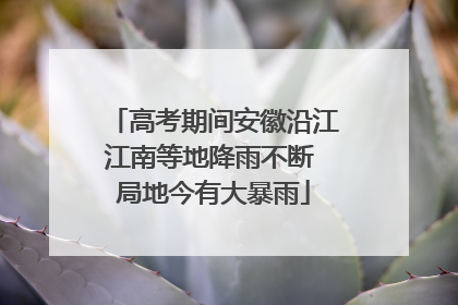 高考期间安徽沿江江南等地降雨不断 局地今有大暴雨