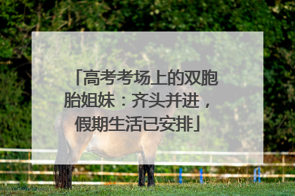 高考考场上的双胞胎姐妹：齐头并进，假期生活已安排