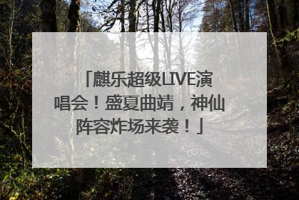 麒乐超级LIVE演唱会！盛夏曲靖，神仙阵容炸场来袭！