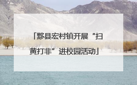 黟县宏村镇开展“扫黄打非”进校园活动