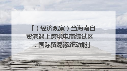 （经济观察）当海南自贸港遇上跨境电商综试区：国际贸易添新动能