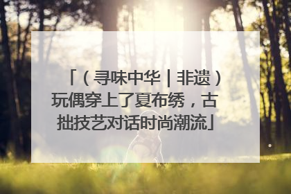 （寻味中华｜非遗）玩偶穿上了夏布绣，古拙技艺对话时尚潮流
