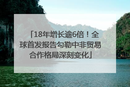 18年增长逾6倍！全球首发报告勾勒中非贸易合作格局深刻变化