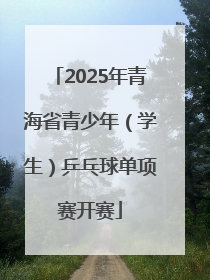 2025年青海省青少年（学生）乒乓球单项赛开赛