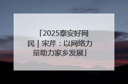 2025泰安好网民｜宋芹：以网络力量助力家乡发展