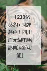 210亿签约+国牌落户！四川广元绿电铝都再添新动能