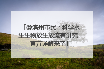 @滨州市民：科学水生生物放生放流有讲究 官方详解来了