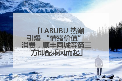 LABUBU 热潮引爆 “情绪价值” 消费，顺丰同城等第三方即配乘风而起